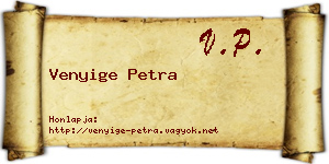 Venyige Petra névjegykártya